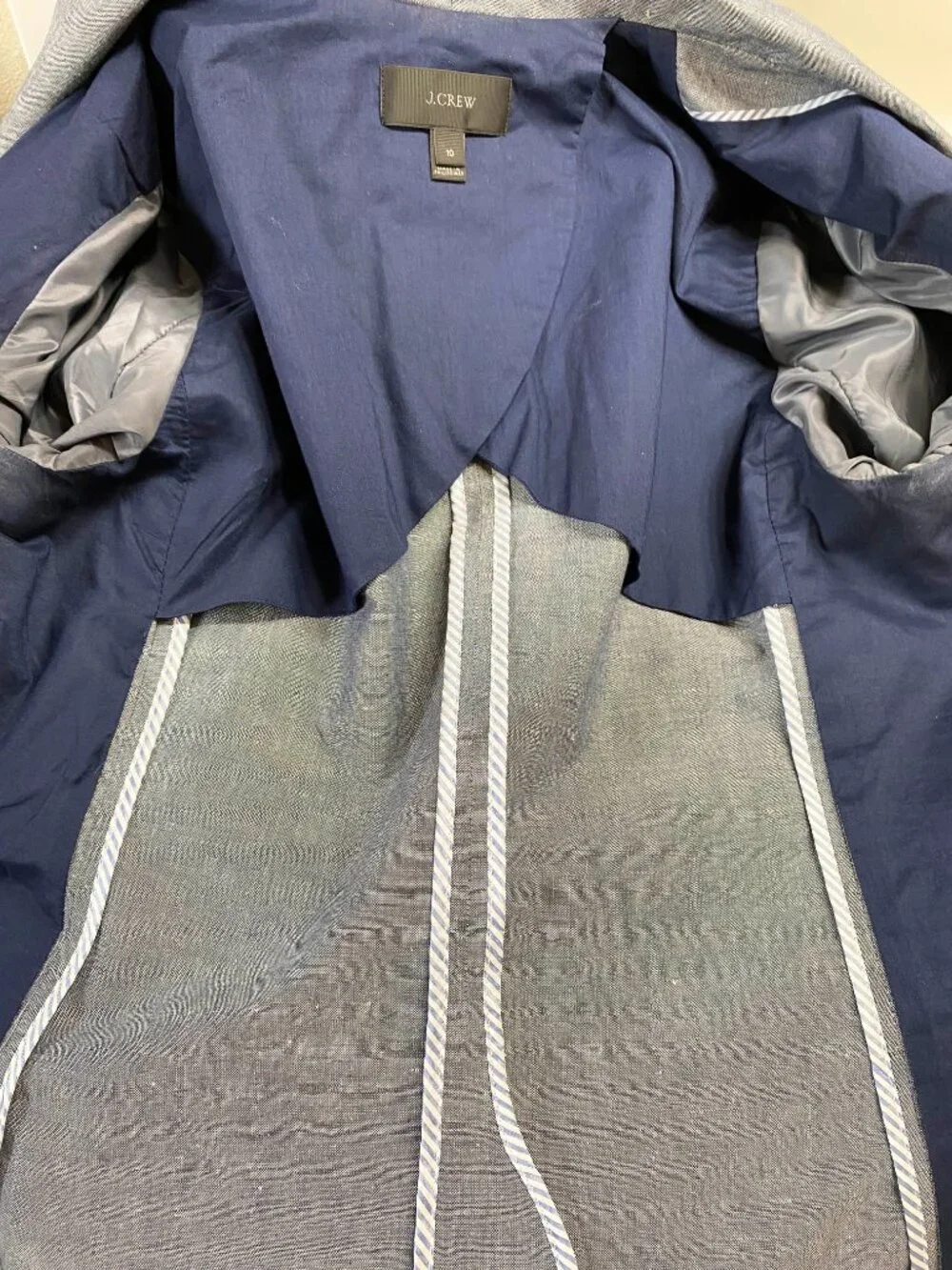 J. Crew Unstructured Shawl Collar Cotton Linen Blazer 10